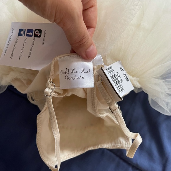 Ooh!La La!Couture Ivory baby girl dress - Picture 5 of 7